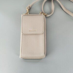 Kedzie Eclipse Smart Phone Vegan Crossbody Bag Cream Color